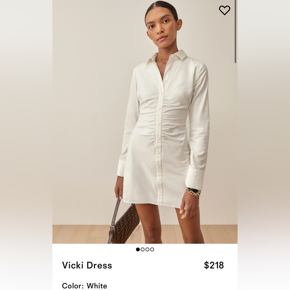 Reformation white Vicki dress